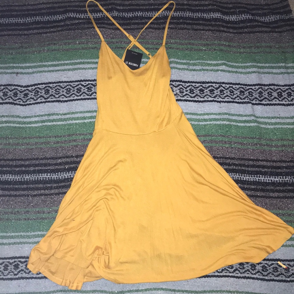 Yellow skater dress